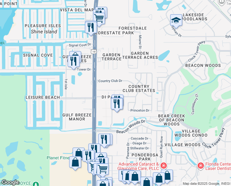 map of restaurants, bars, coffee shops, grocery stores, and more near 12718 Mulberry Lane in Hudson