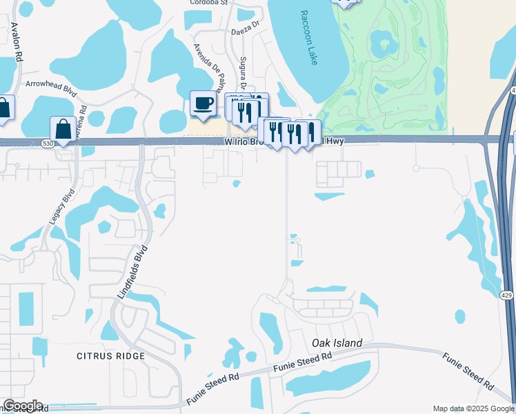 map of restaurants, bars, coffee shops, grocery stores, and more near 8600 West Irlo Bronson Memorial Highway in Kissimmee