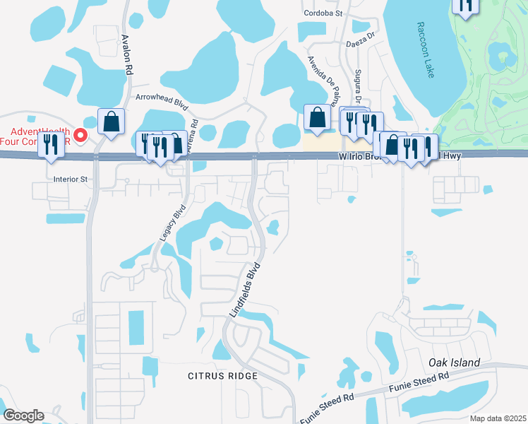 map of restaurants, bars, coffee shops, grocery stores, and more near 3157 Tamarind Circle in Kissimmee
