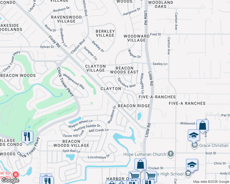 map of restaurants, bars, coffee shops, grocery stores, and more near 12904 Sandburst Lane in Hudson