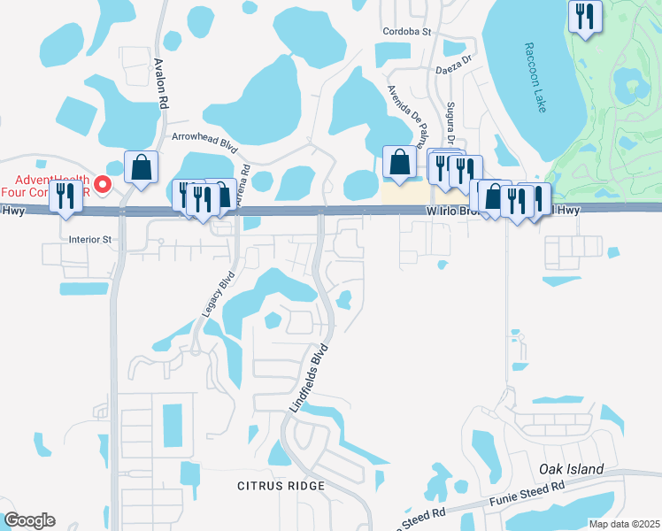 map of restaurants, bars, coffee shops, grocery stores, and more near 3193 Tamarind Circle in Kissimmee