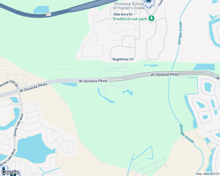 map of restaurants, bars, coffee shops, grocery stores, and more near 4350 Osceola Trail Road in Kissimmee
