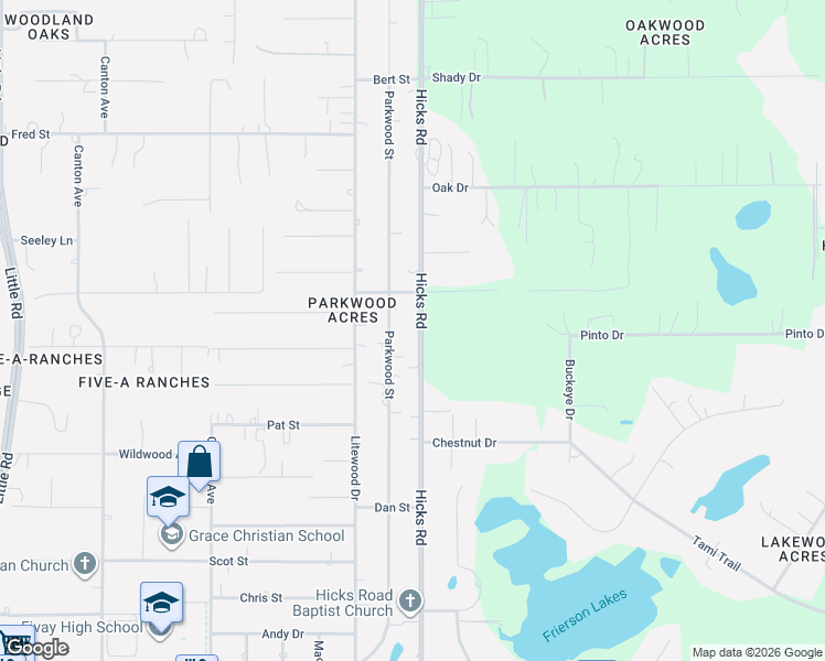 map of restaurants, bars, coffee shops, grocery stores, and more near 12929 Hicks Road in Hudson