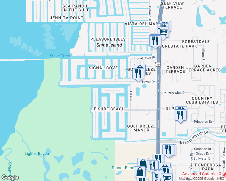 map of restaurants, bars, coffee shops, grocery stores, and more near Nautical Isle in Hudson