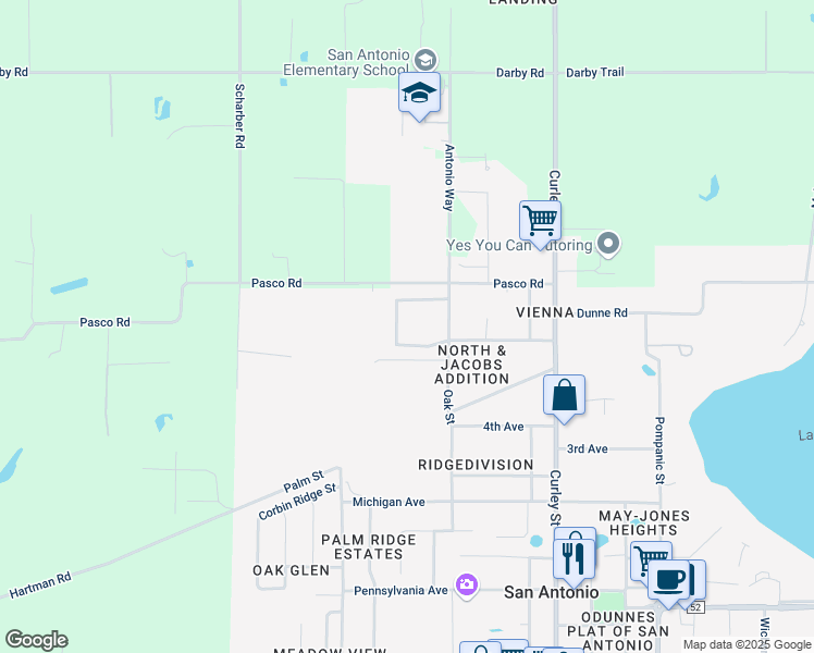 map of restaurants, bars, coffee shops, grocery stores, and more near 12951 Oak Street in San Antonio