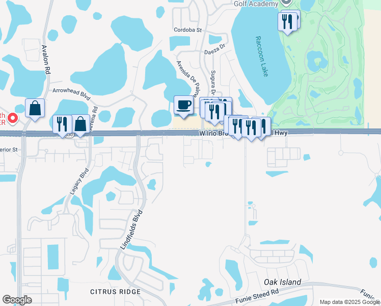 map of restaurants, bars, coffee shops, grocery stores, and more near 8660 W Irlo Bronson Memorial Hwy in Kissimmee