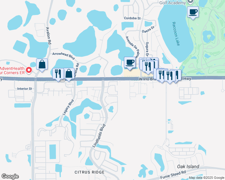 map of restaurants, bars, coffee shops, grocery stores, and more near 8722 Tierra Vista Circle in Kissimmee