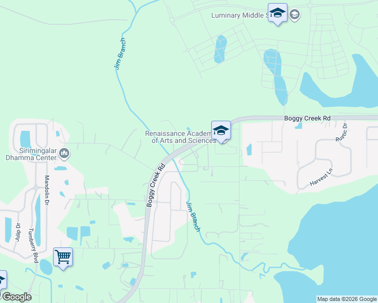 map of restaurants, bars, coffee shops, grocery stores, and more near 4365 Small Creek Road in Kissimmee
