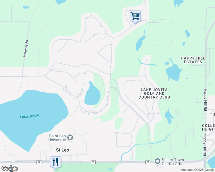 map of restaurants, bars, coffee shops, grocery stores, and more near 12911 Tradition Drive in Dade City