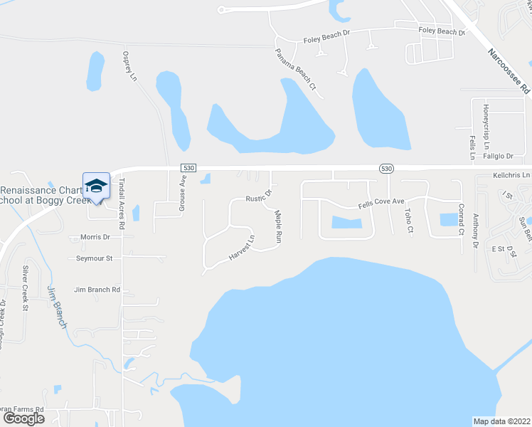 map of restaurants, bars, coffee shops, grocery stores, and more near 3190 Maple Run in Kissimmee