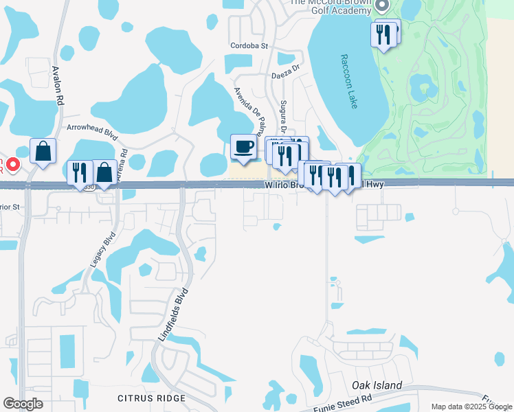 map of restaurants, bars, coffee shops, grocery stores, and more near 8660 West Irlo Bronson Memorial Highway in Kissimmee