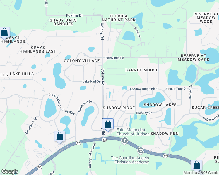 map of restaurants, bars, coffee shops, grocery stores, and more near 12836 Kellywood Circle in Hudson