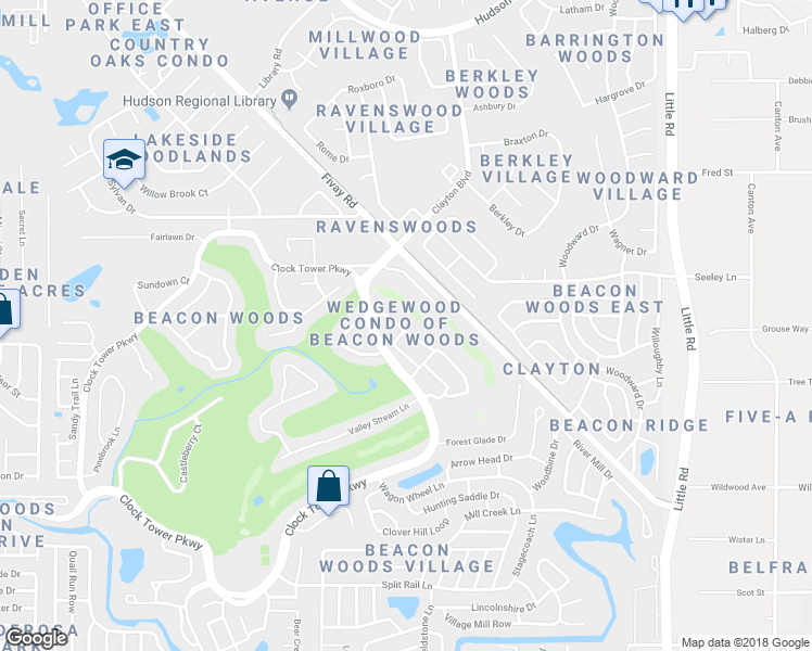 map of restaurants, bars, coffee shops, grocery stores, and more near 13002 Wedgewood Way in Hudson