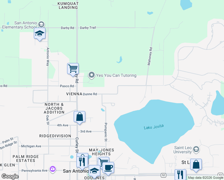 map of restaurants, bars, coffee shops, grocery stores, and more near 33035 Dunne Road in San Antonio