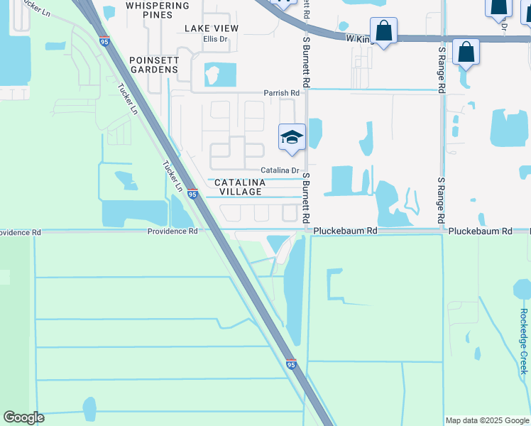 map of restaurants, bars, coffee shops, grocery stores, and more near 3732 Tomlin Drive in Cocoa
