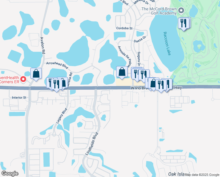 map of restaurants, bars, coffee shops, grocery stores, and more near W Irlo Bronson Memorial Hwy & Frontage Rd in Kissimmee