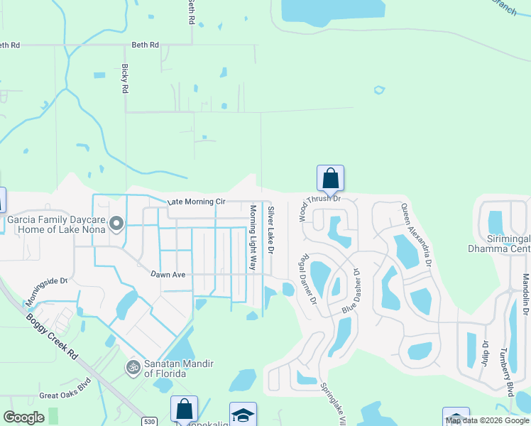 map of restaurants, bars, coffee shops, grocery stores, and more near 3703 Silver Lake Drive in Kissimmee