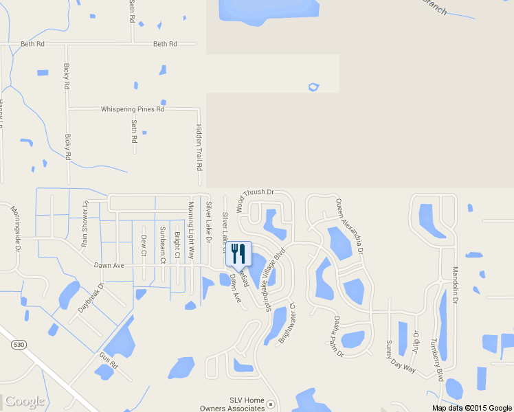 map of restaurants, bars, coffee shops, grocery stores, and more near 3864 Siskin Drive in Kissimmee