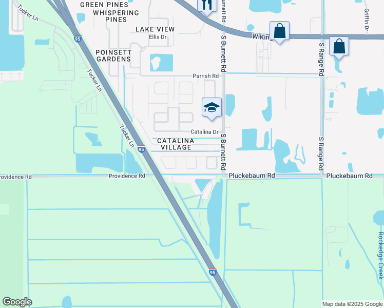 map of restaurants, bars, coffee shops, grocery stores, and more near 3732 Tomlin Drive in Cocoa