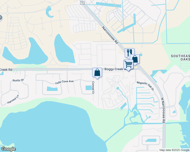 map of restaurants, bars, coffee shops, grocery stores, and more near 3131 Conrad Ct in Kissimmee