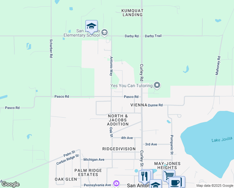 map of restaurants, bars, coffee shops, grocery stores, and more near 12951 Oak Street in San Antonio