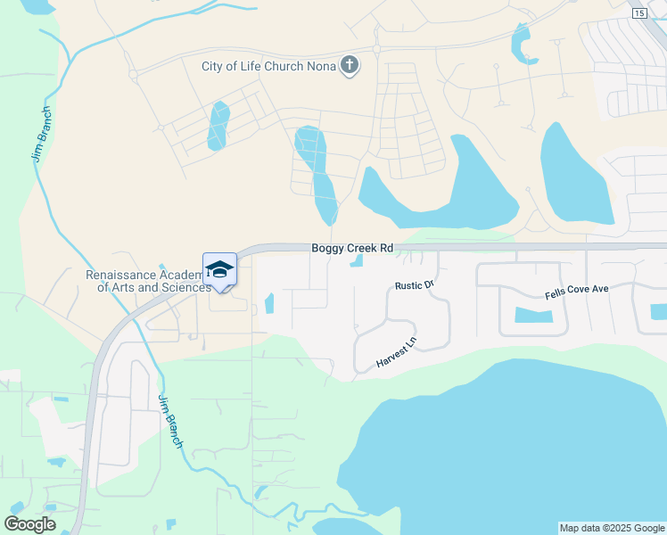map of restaurants, bars, coffee shops, grocery stores, and more near 4580 Boggy Creek Road in Kissimmee