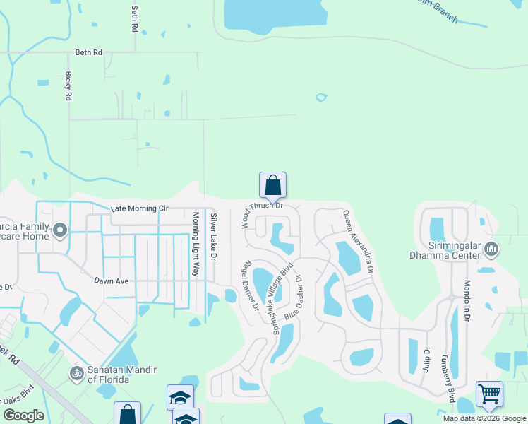 map of restaurants, bars, coffee shops, grocery stores, and more near 3864 Siskin Drive in Kissimmee