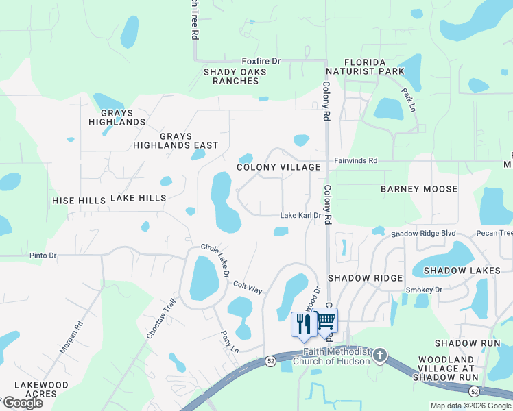 map of restaurants, bars, coffee shops, grocery stores, and more near 13035 Jack Terrace in Hudson