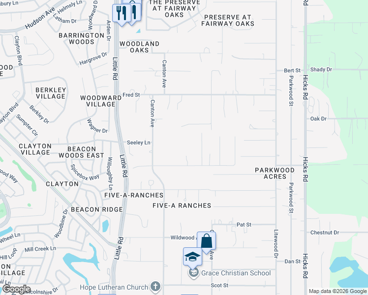 map of restaurants, bars, coffee shops, grocery stores, and more near 9333 Grouse Way in Hudson