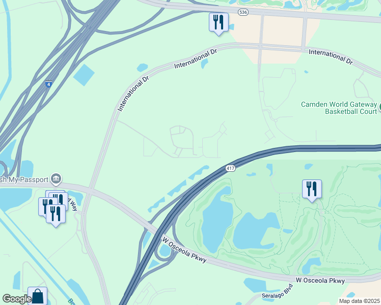 map of restaurants, bars, coffee shops, grocery stores, and more near 19934 Villa Isle Drive in Orlando