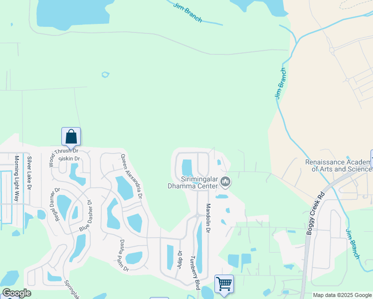 map of restaurants, bars, coffee shops, grocery stores, and more near 4045 Longworth Loop in Kissimmee