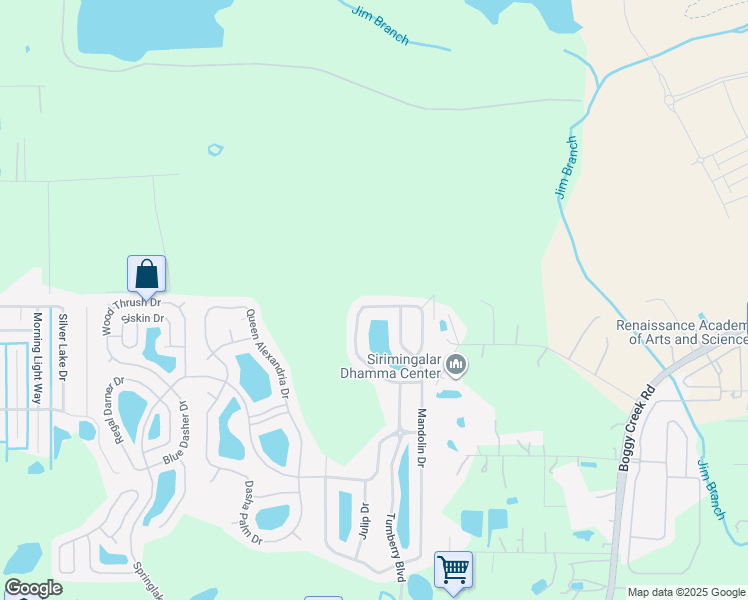 map of restaurants, bars, coffee shops, grocery stores, and more near 4045 Longworth Loop in Kissimmee