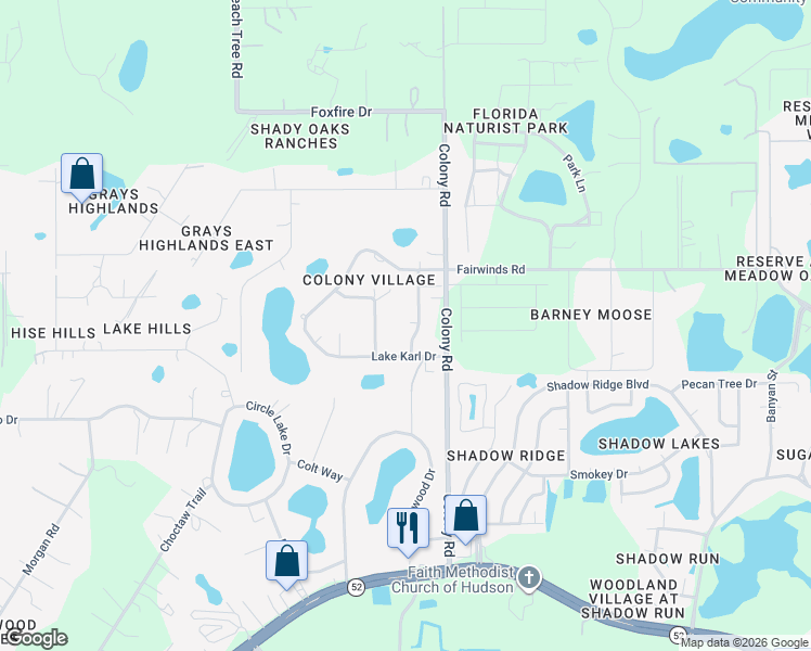 map of restaurants, bars, coffee shops, grocery stores, and more near 13127 Grassy Lane in Hudson