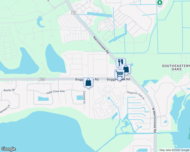 map of restaurants, bars, coffee shops, grocery stores, and more near 19310 Fallglo Drive in Kissimmee