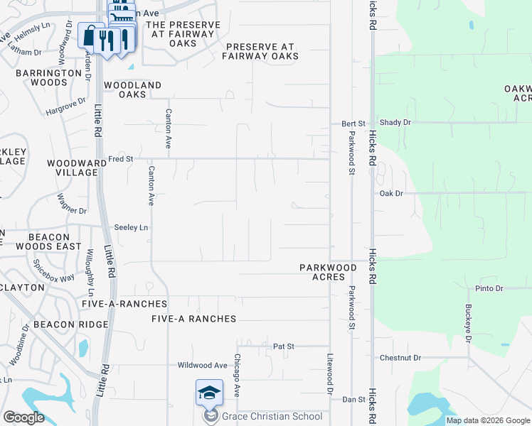 map of restaurants, bars, coffee shops, grocery stores, and more near 13135 Blue Squirrel Court in Hudson