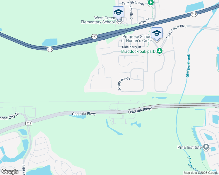 map of restaurants, bars, coffee shops, grocery stores, and more near 14831 Trapper Road in Orlando
