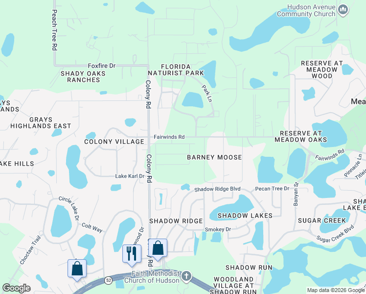 map of restaurants, bars, coffee shops, grocery stores, and more near 12192 Isle Royale Drive in Hudson
