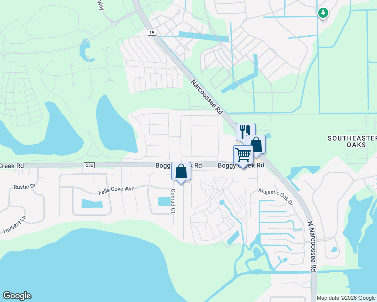map of restaurants, bars, coffee shops, grocery stores, and more near 19310 Fallglo Drive in Kissimmee