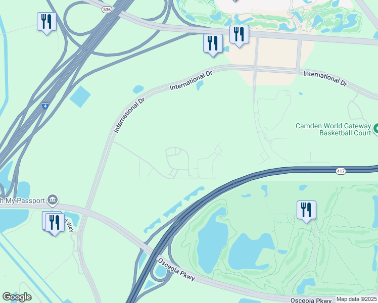 map of restaurants, bars, coffee shops, grocery stores, and more near 8836 Villa View Circle in Orlando