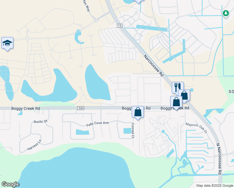 map of restaurants, bars, coffee shops, grocery stores, and more near in Orlando