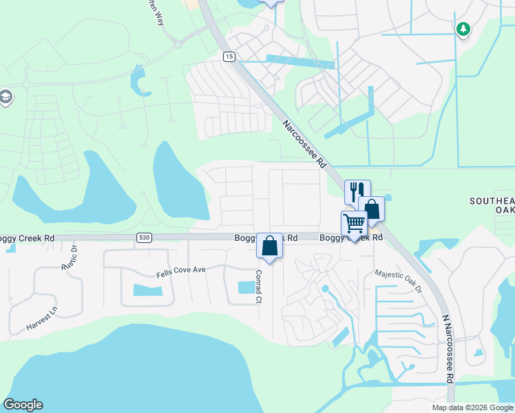 map of restaurants, bars, coffee shops, grocery stores, and more near 14922 Fells Lane in Orlando