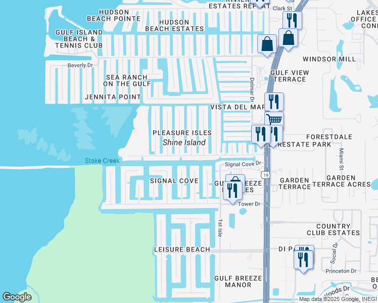 map of restaurants, bars, coffee shops, grocery stores, and more near 13227 Lisa Drive in Hudson