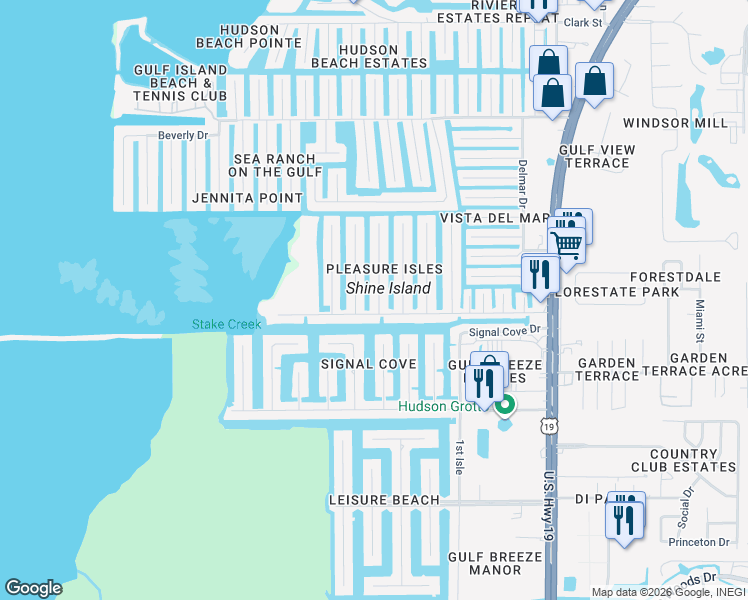 map of restaurants, bars, coffee shops, grocery stores, and more near 13233 Susan Drive in Hudson