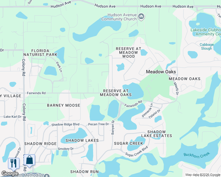 map of restaurants, bars, coffee shops, grocery stores, and more near 13241 Meadow Golf Avenue in Hudson