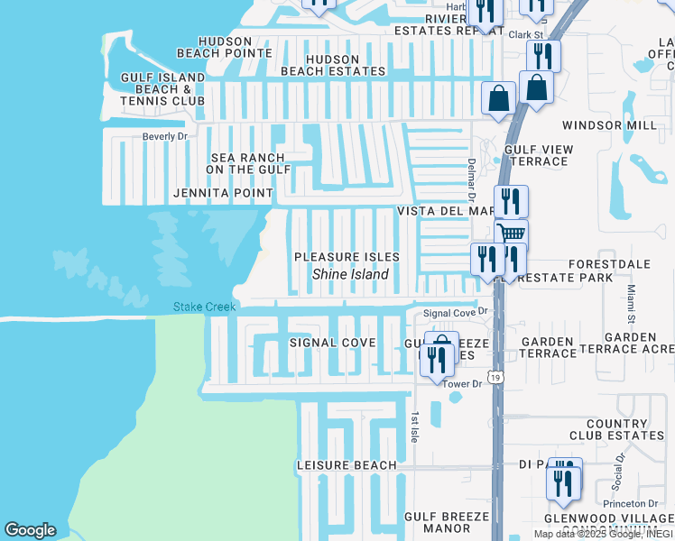 map of restaurants, bars, coffee shops, grocery stores, and more near 13311 Susan Drive in Hudson