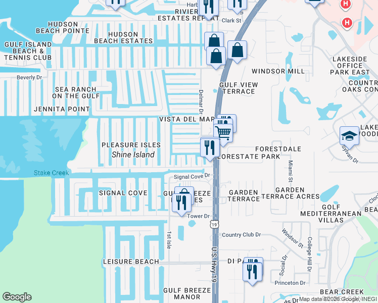 map of restaurants, bars, coffee shops, grocery stores, and more near 6820 Sanderling Lane in Hudson
