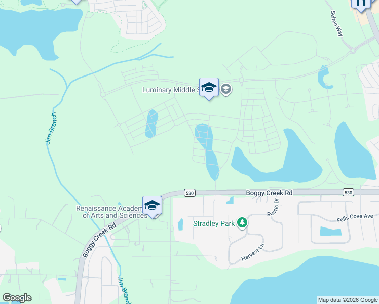 map of restaurants, bars, coffee shops, grocery stores, and more near 4501-4699 Boggy Creek Road in Kissimmee