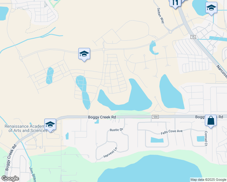 map of restaurants, bars, coffee shops, grocery stores, and more near 4690 Boggy Creek Road in Kissimmee