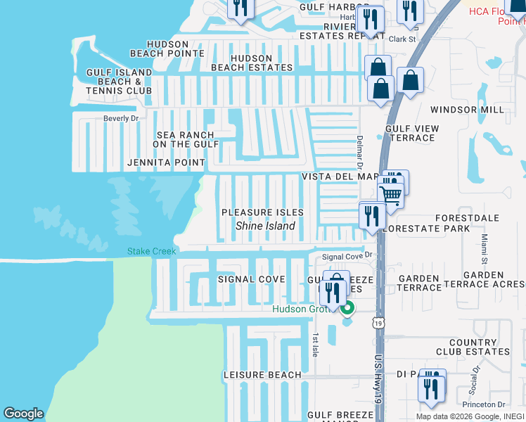 map of restaurants, bars, coffee shops, grocery stores, and more near 13337 Susan Drive in Hudson