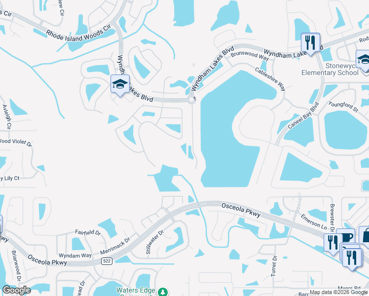 map of restaurants, bars, coffee shops, grocery stores, and more near 2241 Cedar Garden Drive in Orlando
